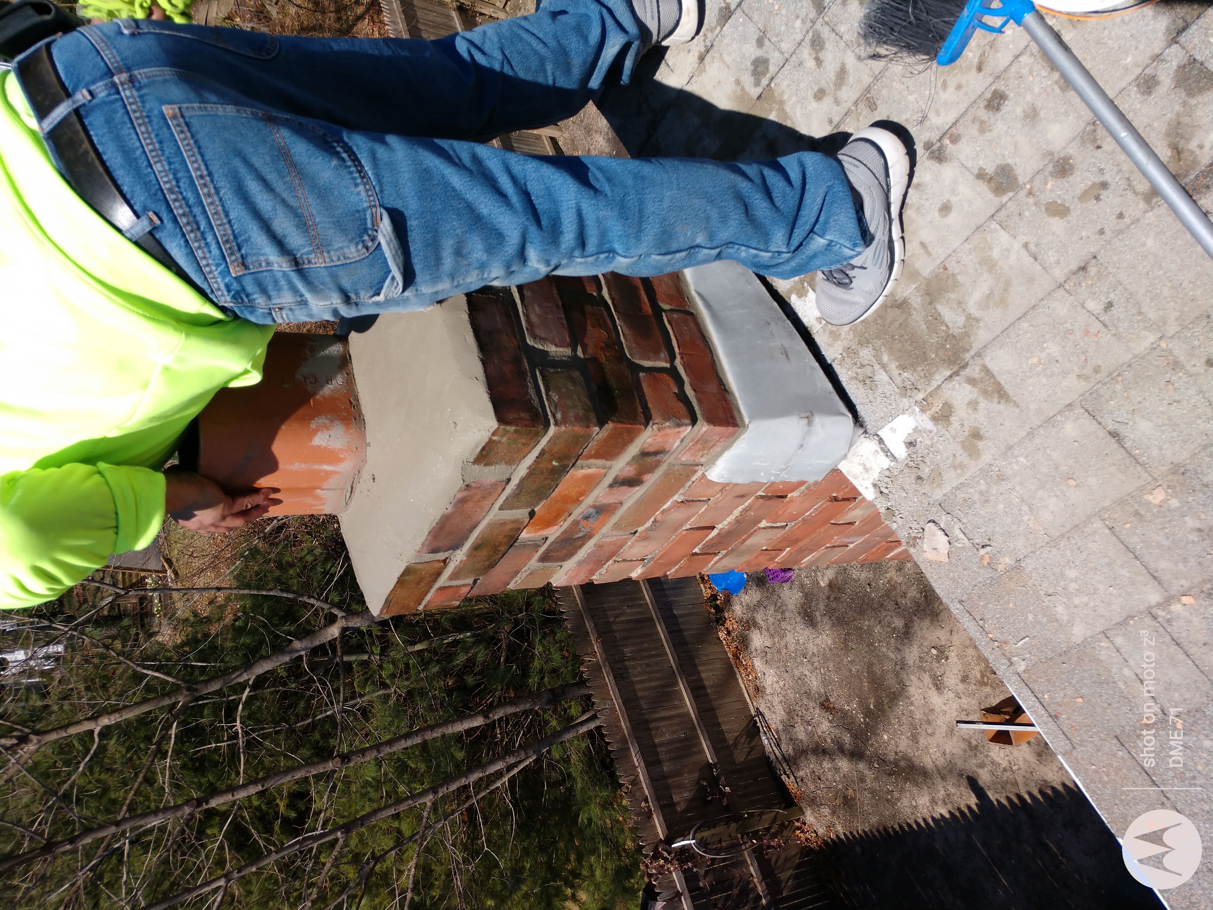Cracked chimney professionally repaired in Bayville, NY