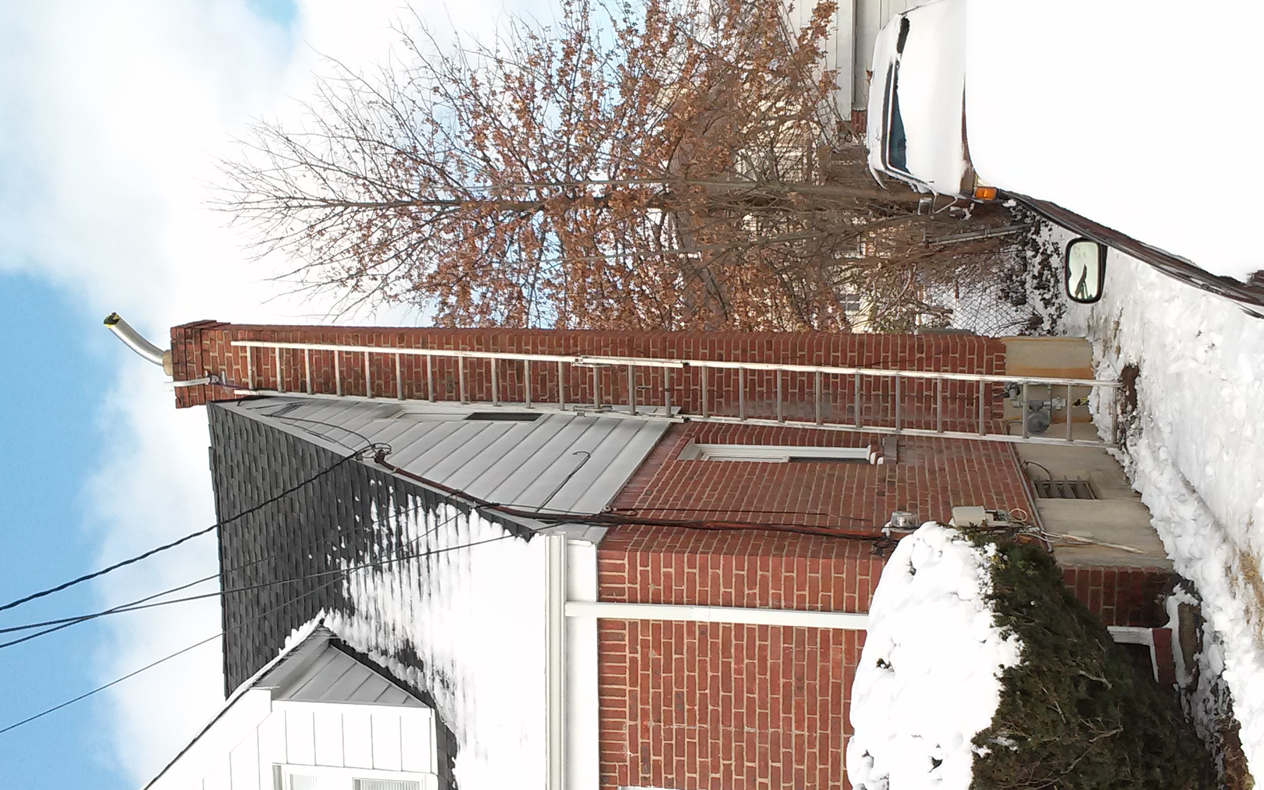 Stainless steel chimney liner installation in Bayville, NY